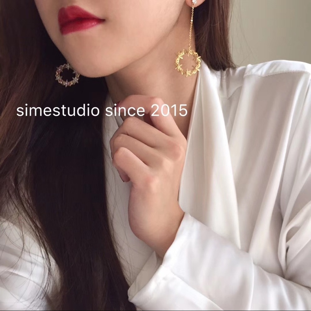 Alice Secret Garden Earring（14k gold planted）